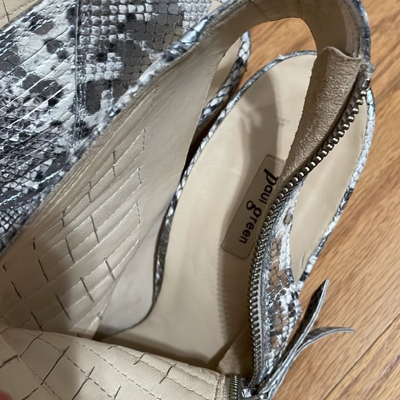 Paul green chunky heel peep toe sling back zipper sandals/heels/booties sz 7 - Picture 4 of 13